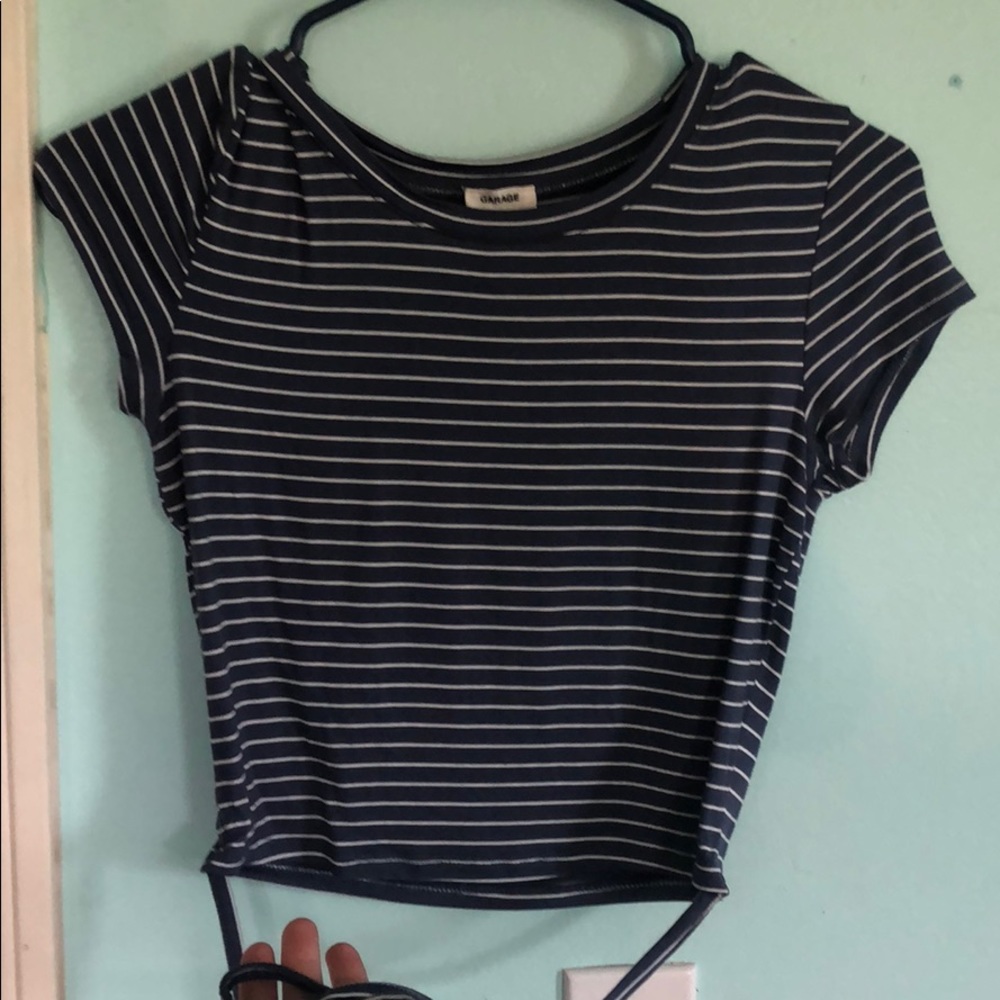 Crop top with string that wraps around waist